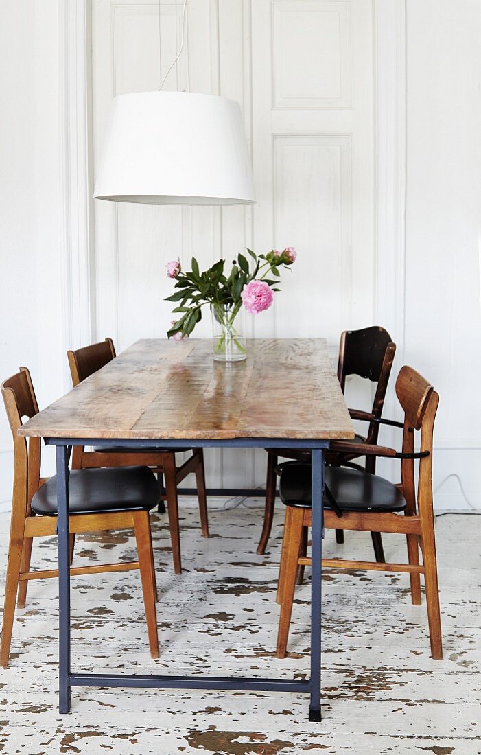 Rustic Table And 60s Style Chairs Below Buy Image 11317439 Living4media