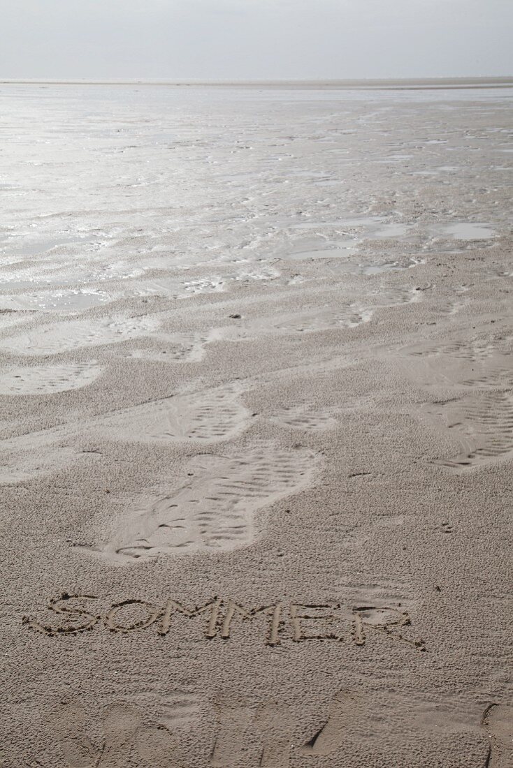 Message written in sand