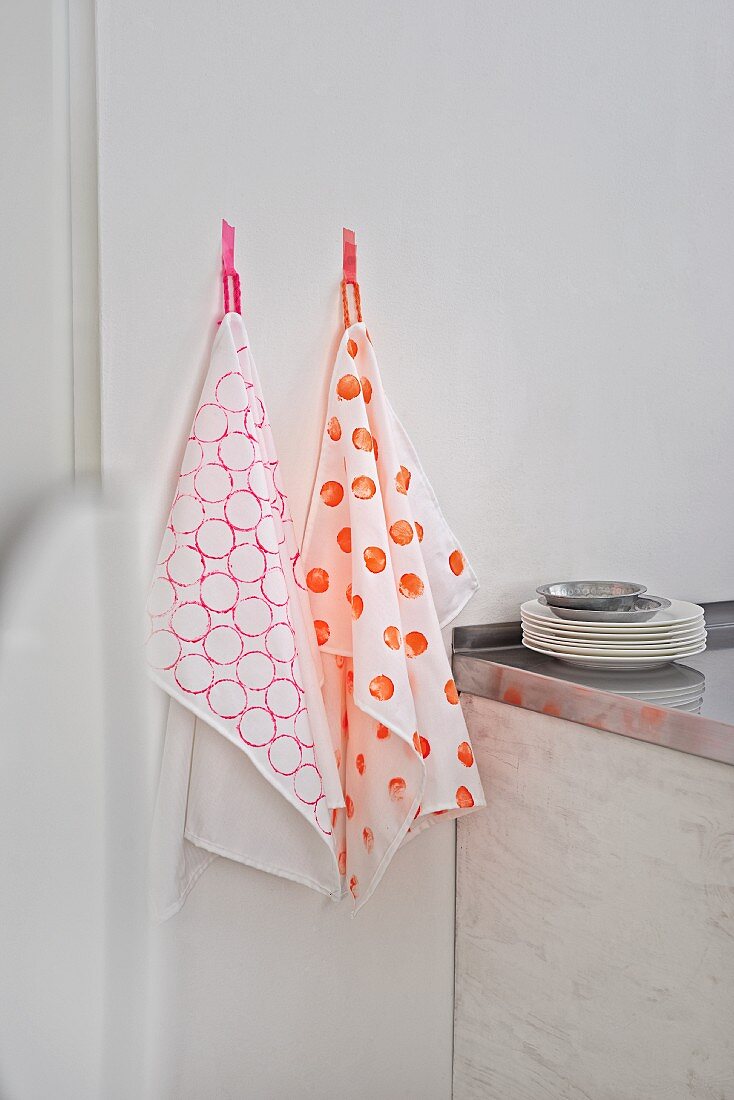 DIY printed tea towels