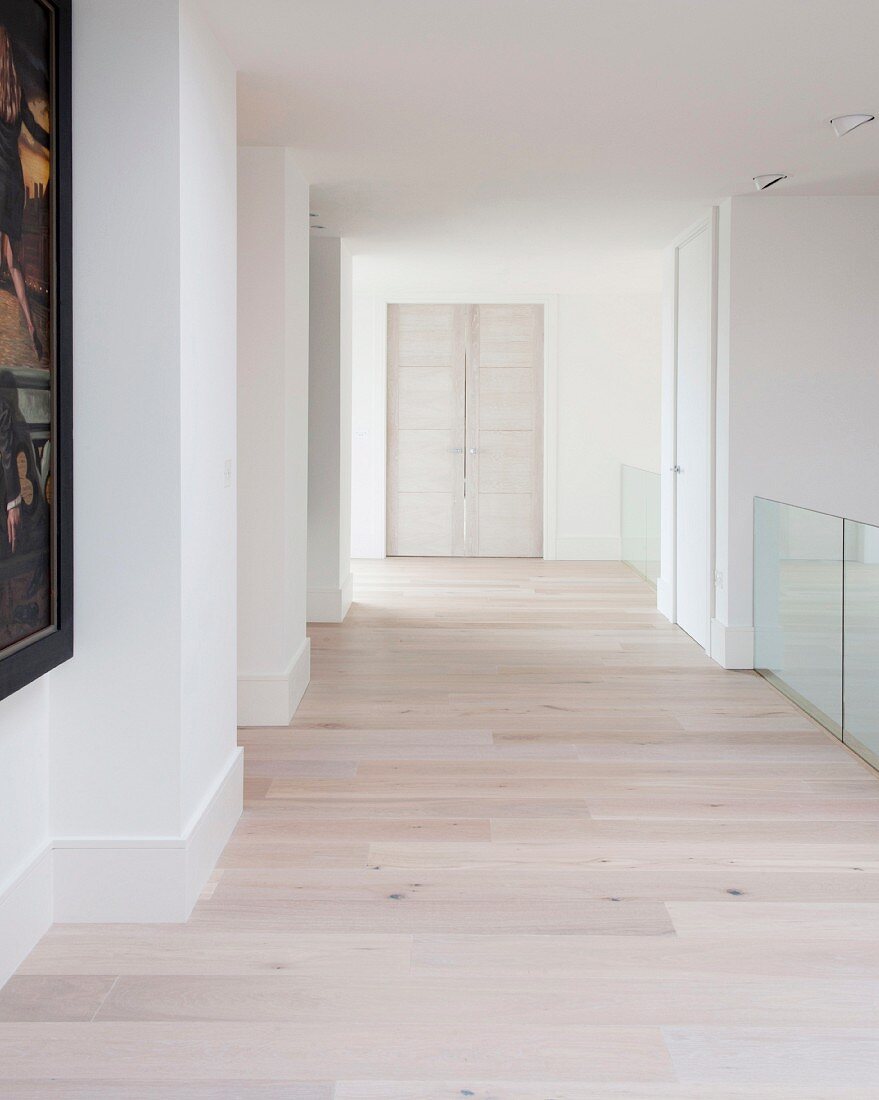 Hallway in contemporary home