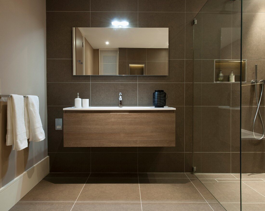 Luxury bathroom in a contemporary home