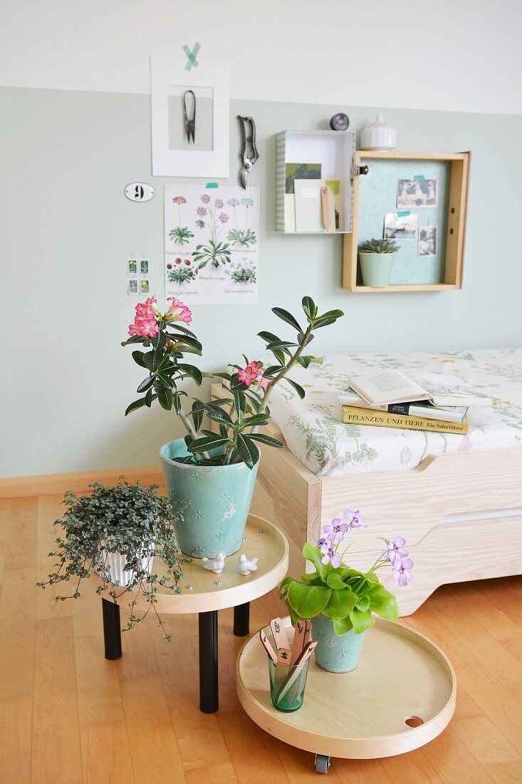 DIY side tables made from trays