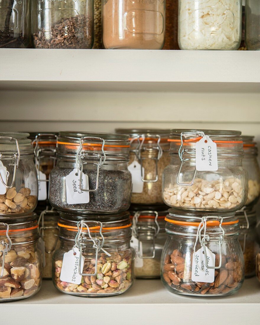 Labelled storage jars