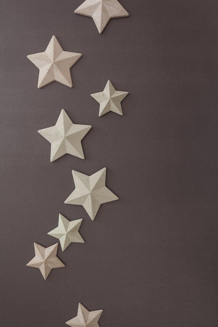 Decorative card stars on grey background