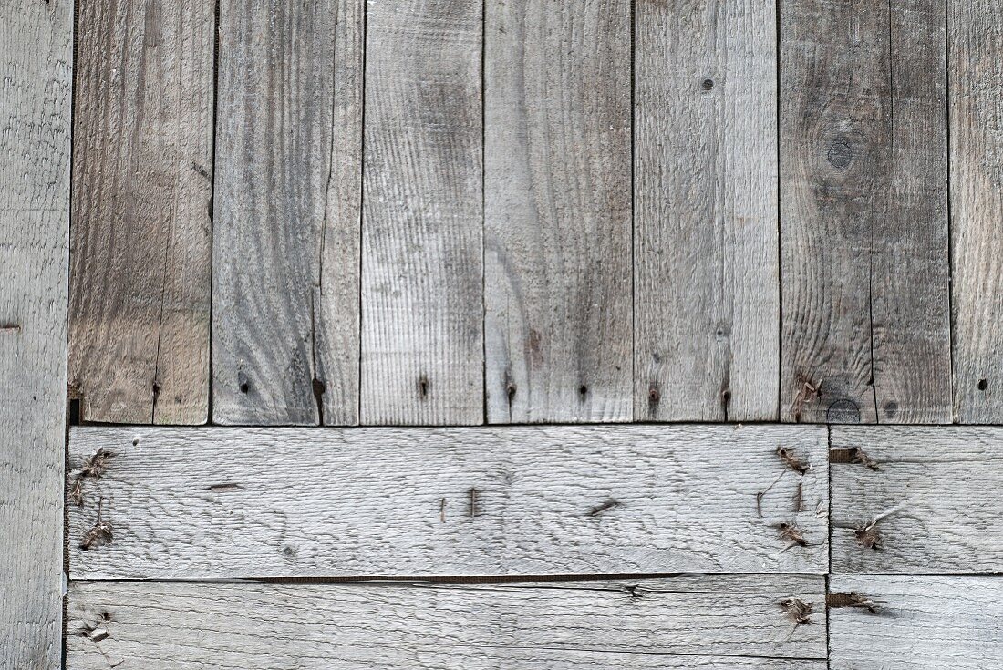 Horizontal and vertical weathered wooden boards