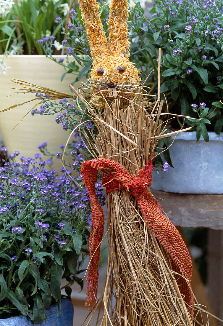 Bunny made of straw