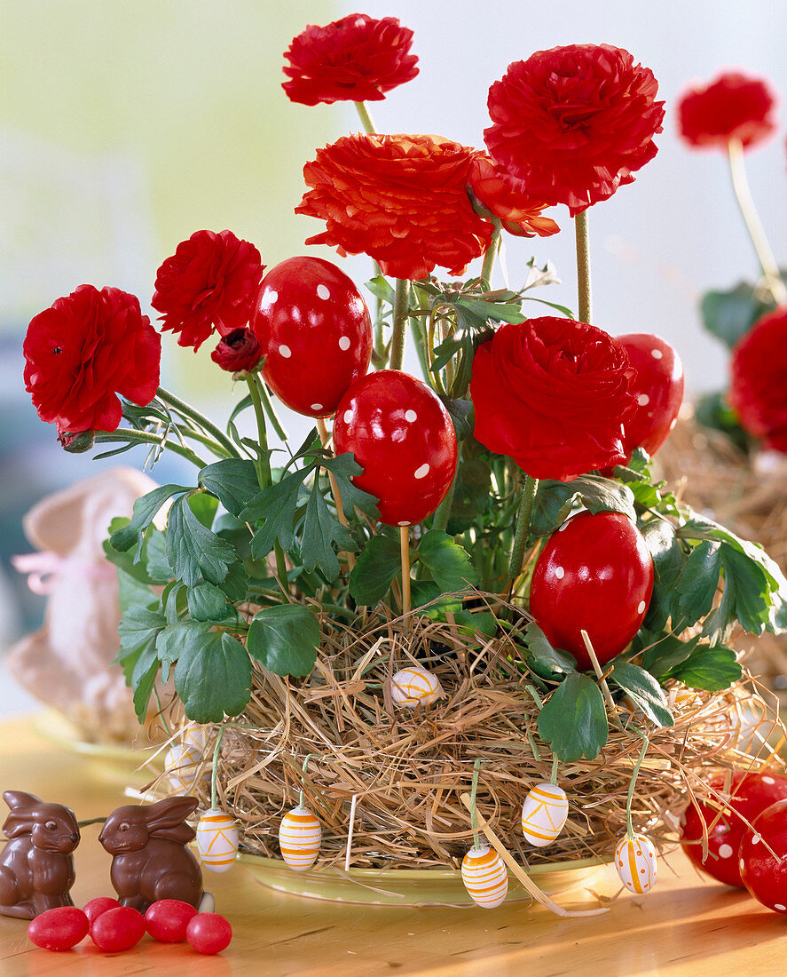 Ranunculus in the Easter basket
