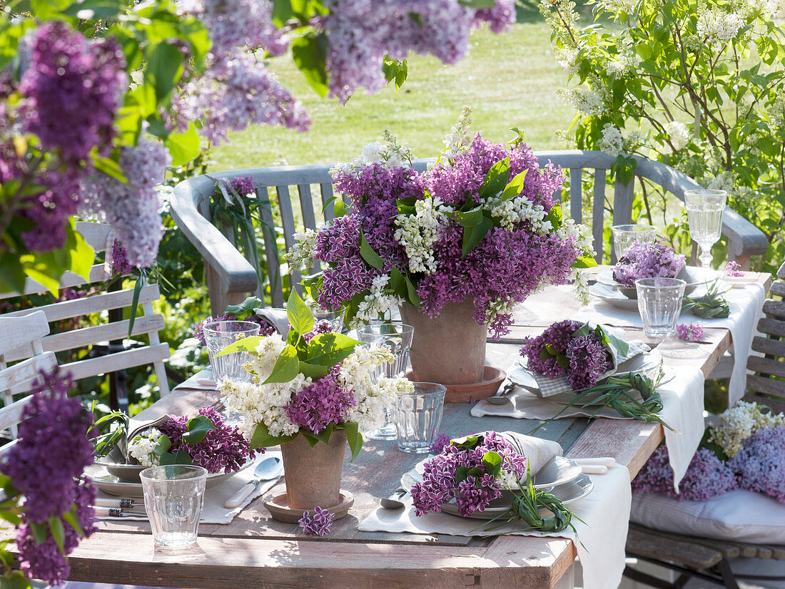 Lilac table decoration