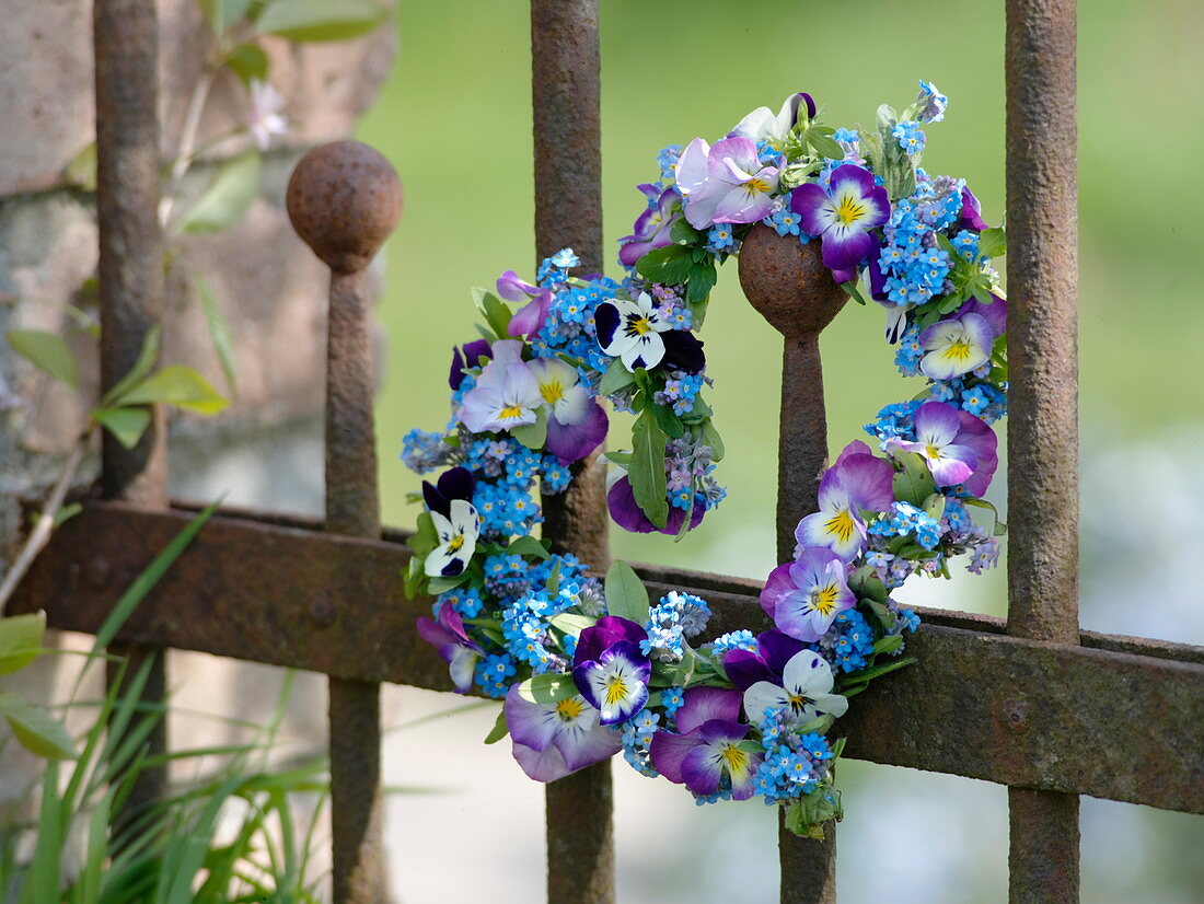 Heart on spring flowers