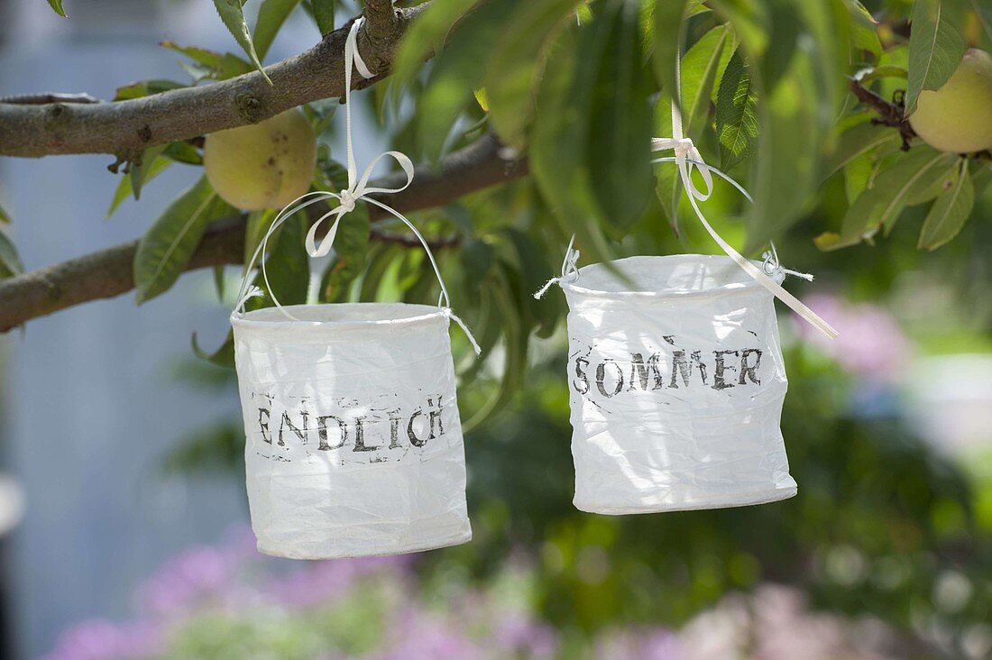 Small paper lanterns with the inscription: Finally summer!
