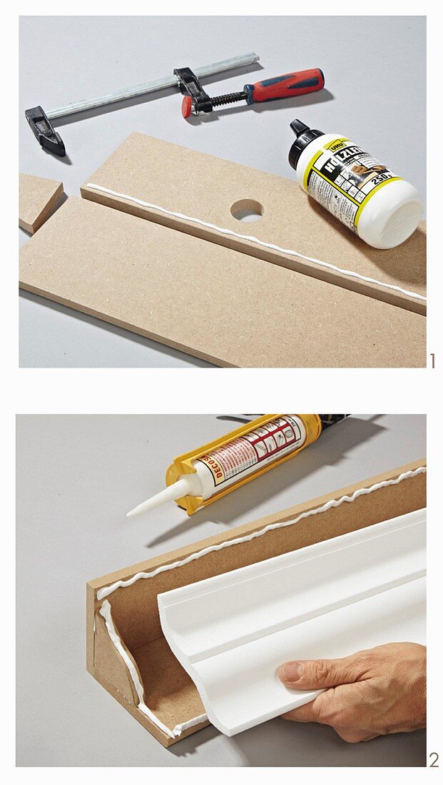 Instructions for making moulding from MDF boards and polystyrene trim