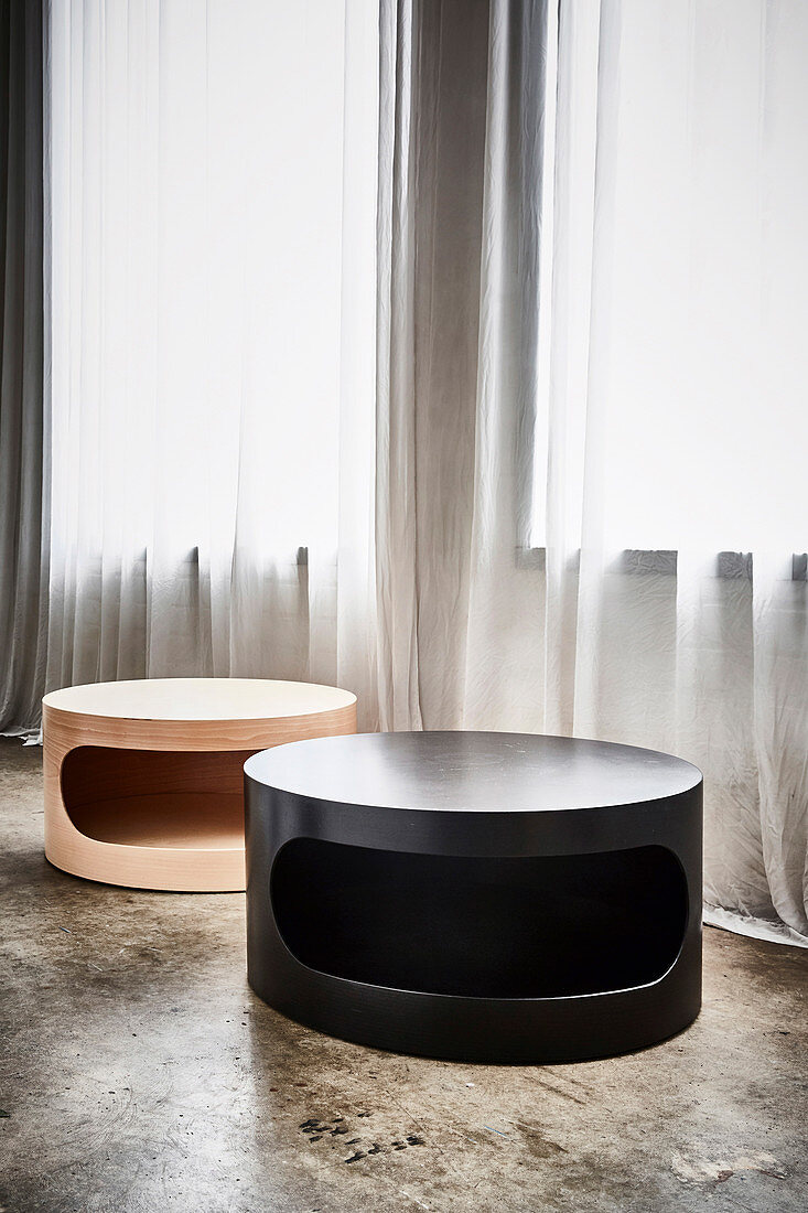 Black and bright coffee tables