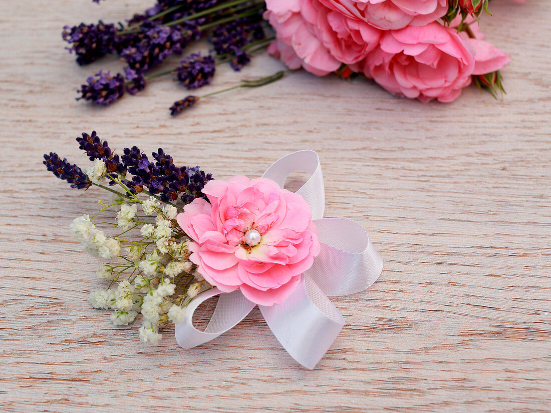 Hair accessory handmade from real flowers