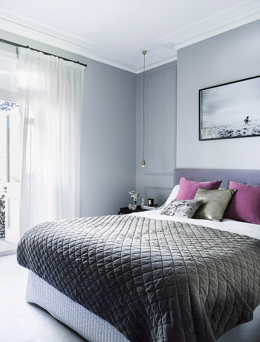 Elegant gray bedroom