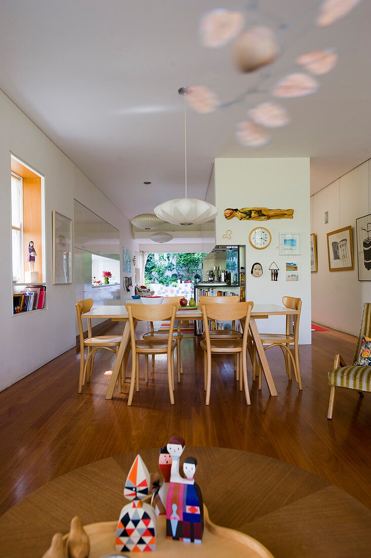 Dining area in open-plan interior