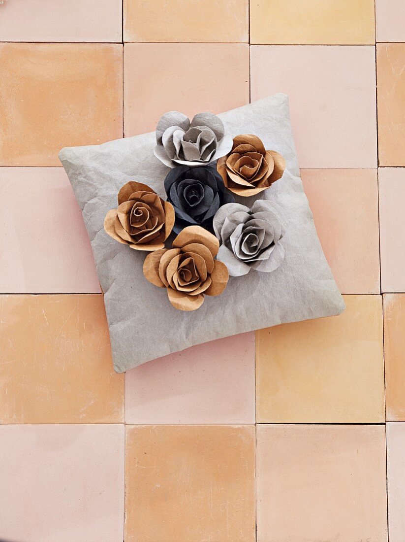 DIY roses made of vegan leather