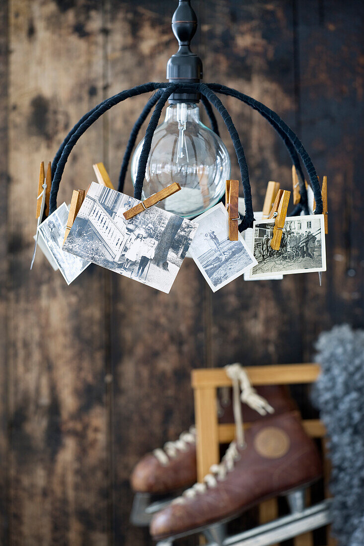 DIY lampshade made from nostalgic photos