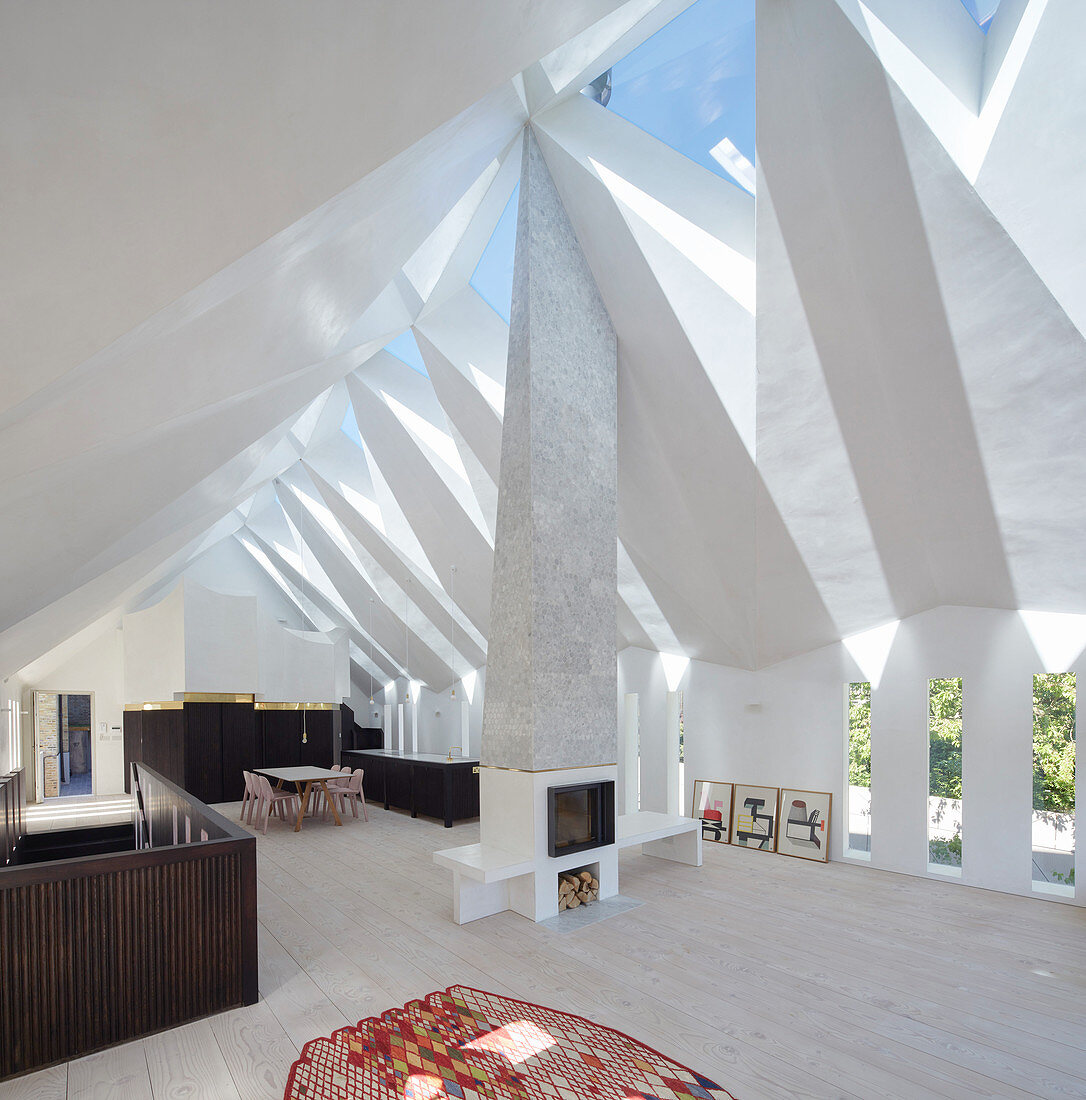 Chapel converted into home with faceted ceiling