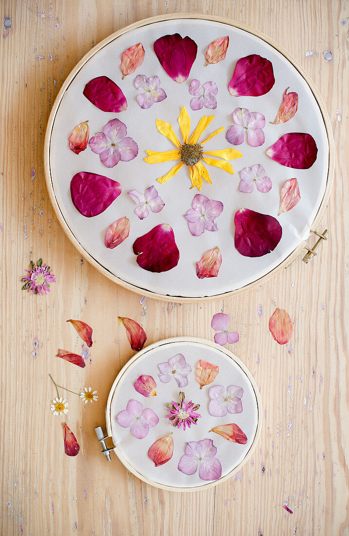 DIY floral mandalas