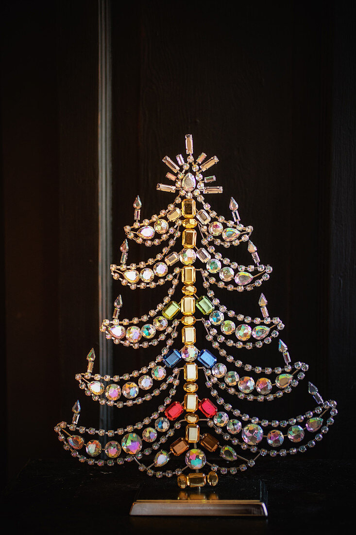Christmas tree made from glass beads
