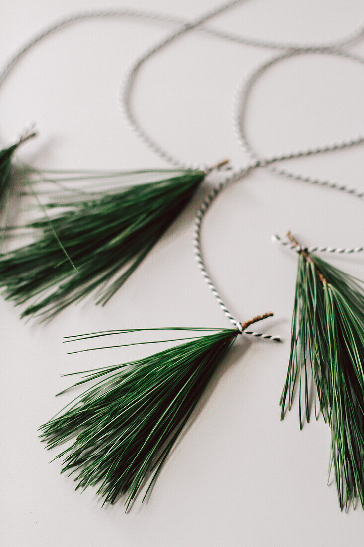 DIY pine tassels