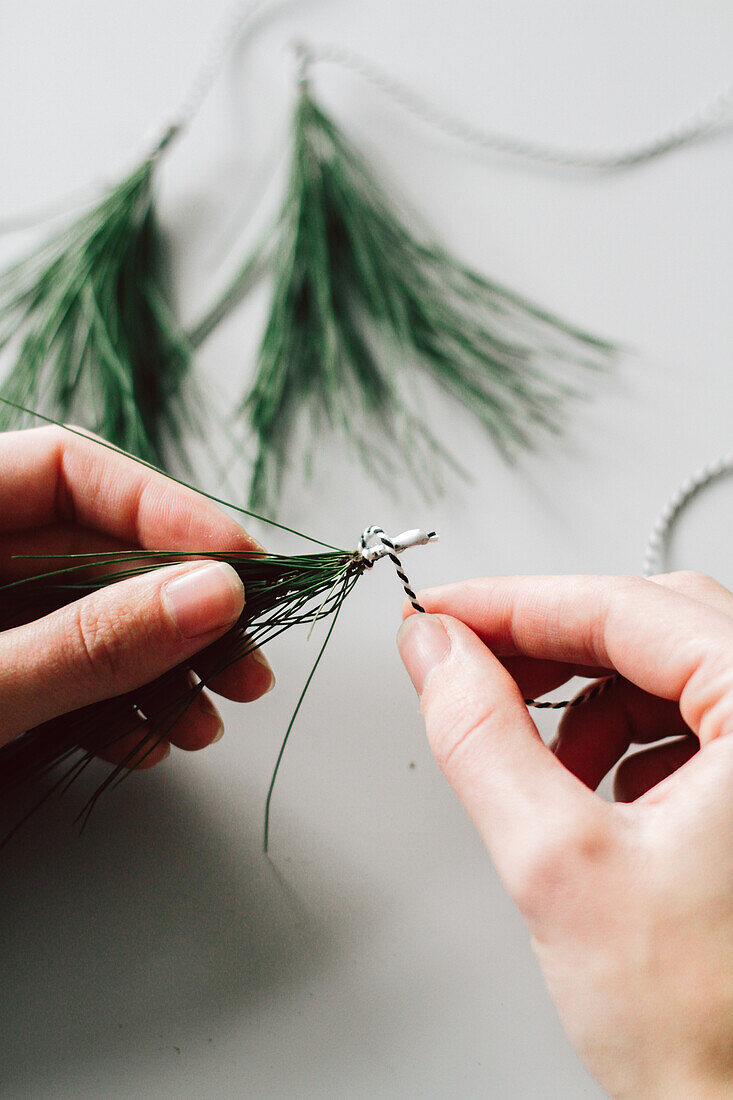 DIY pine tassels