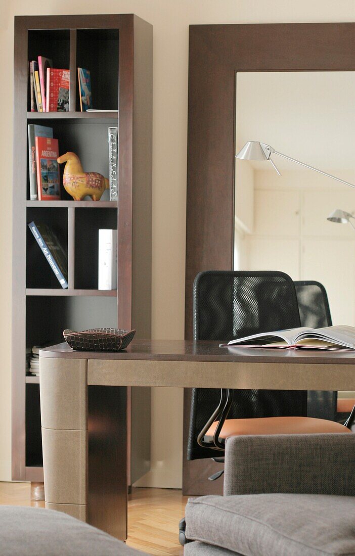 Desk in modern home office, Palermo, Buenos Aires, Argentina