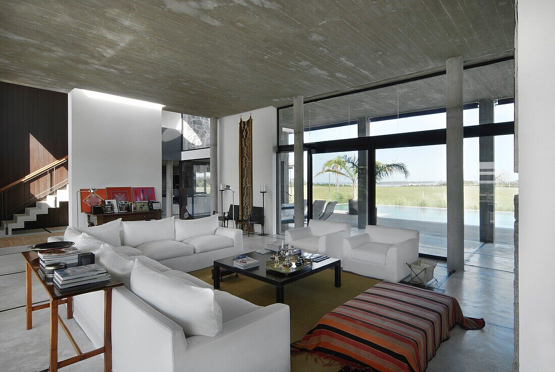 Modern farm house interior, Uruguay