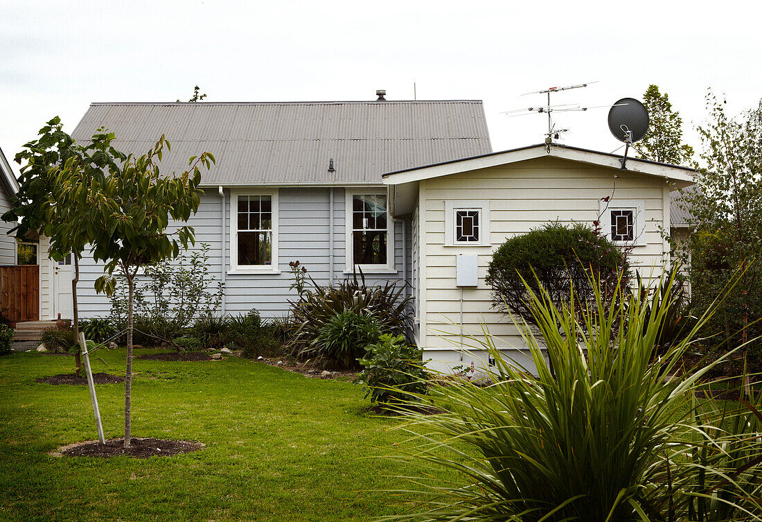 Bemalte Hausfassade in Masterton, Neuseeland