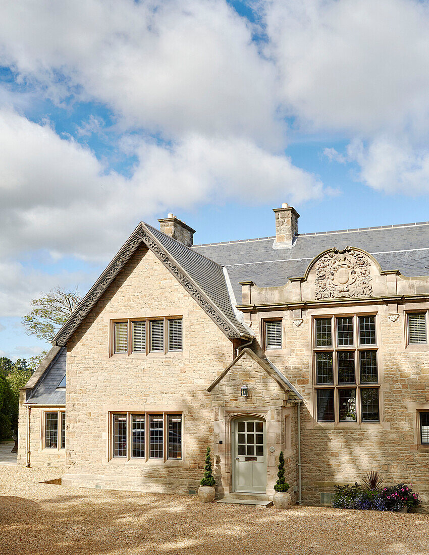 Detached 19th century stone-built house Northumberland, UK