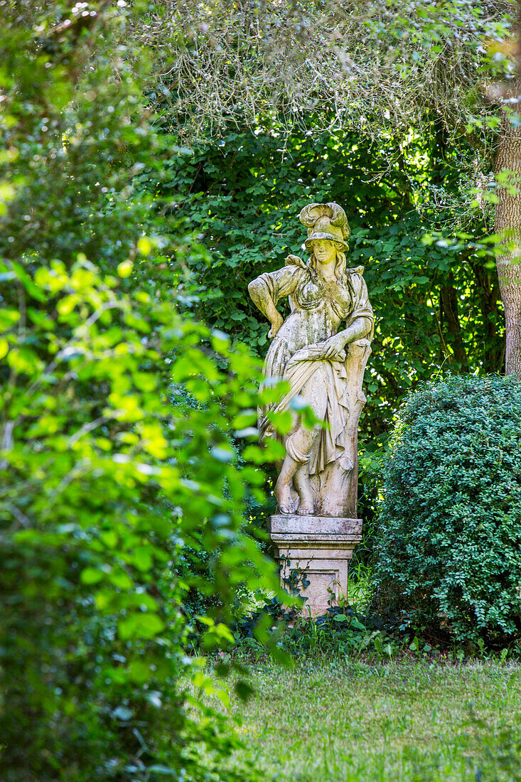 Statue of Pallas Athene in the garden