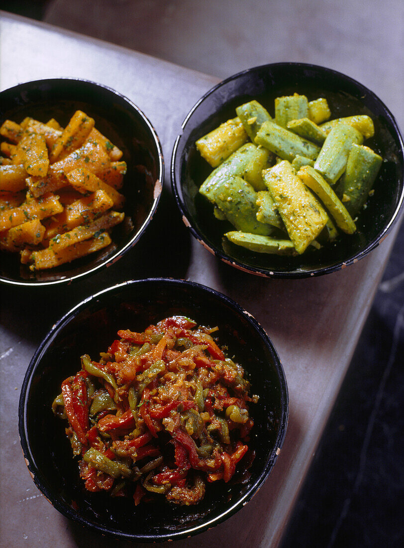 Assorted vegetables with chermoula