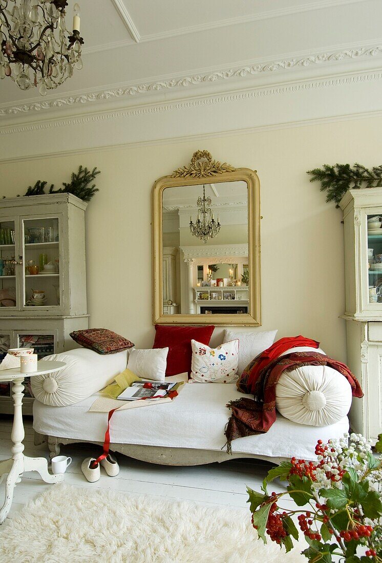 Modern living room with Christmas decoration