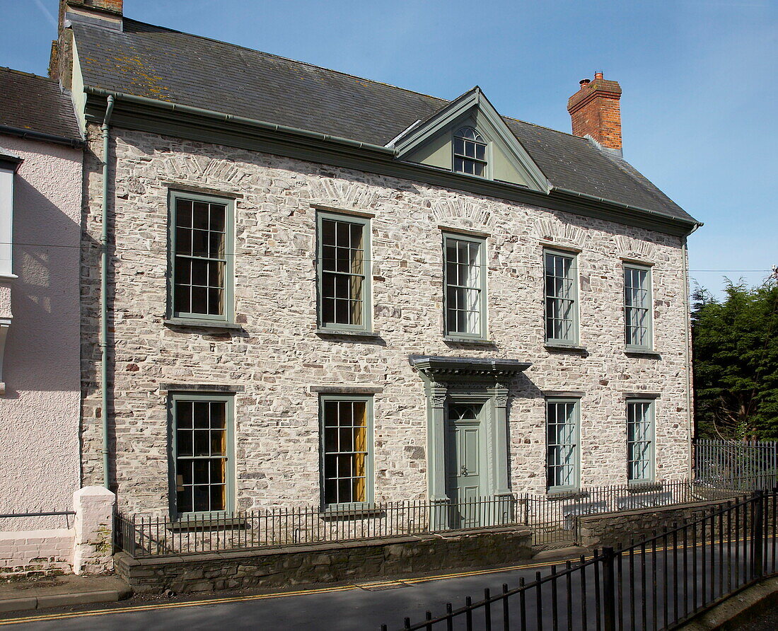 Stone townhouse in Laughame, Wales, UK