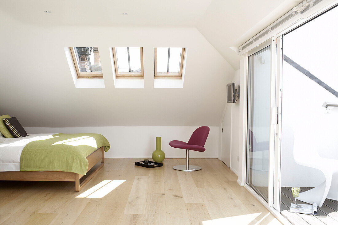 Sparsely furnished attic conversion of London home