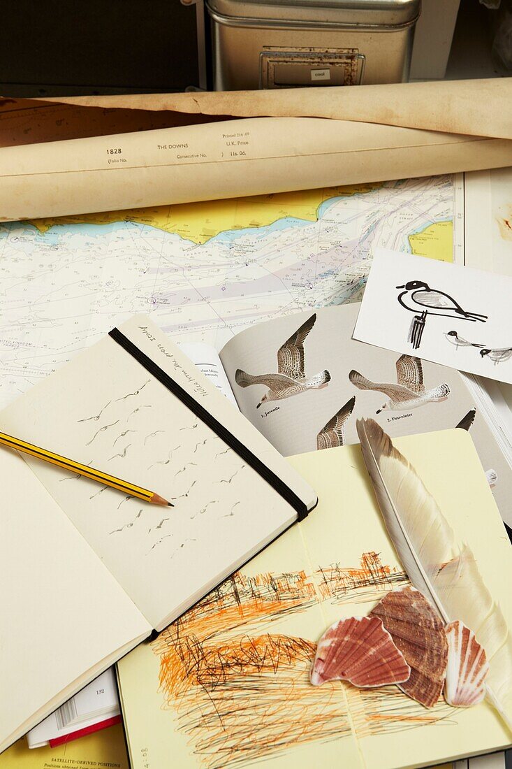 Maps and sketch books