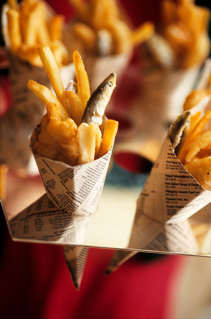 Mini portions of fish and chips