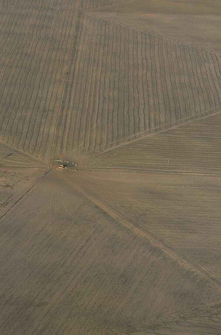 Aerial views over the Velddriff plains in the Western Cape