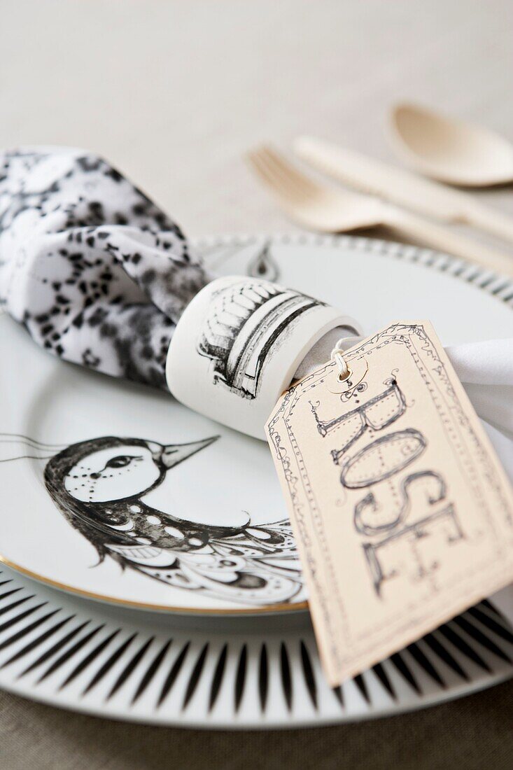 Personalised place setting in London home