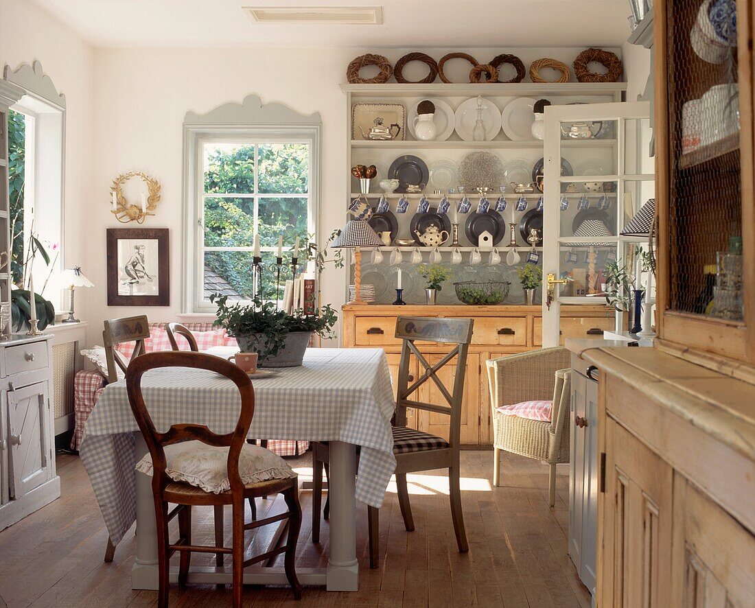Country style kitchen with table and dresser