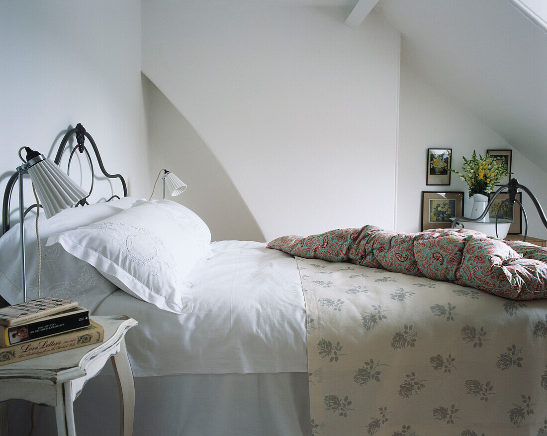 Rustic bedroom with double bed