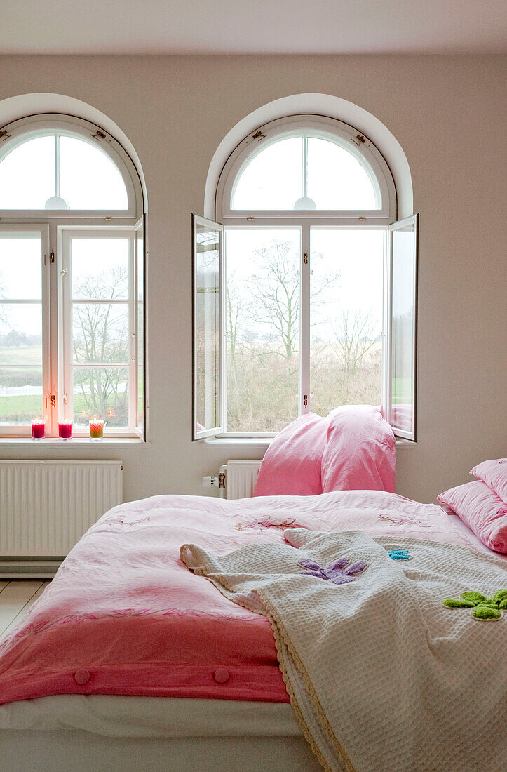 Schlafzimmer in Odense wird gelüftet