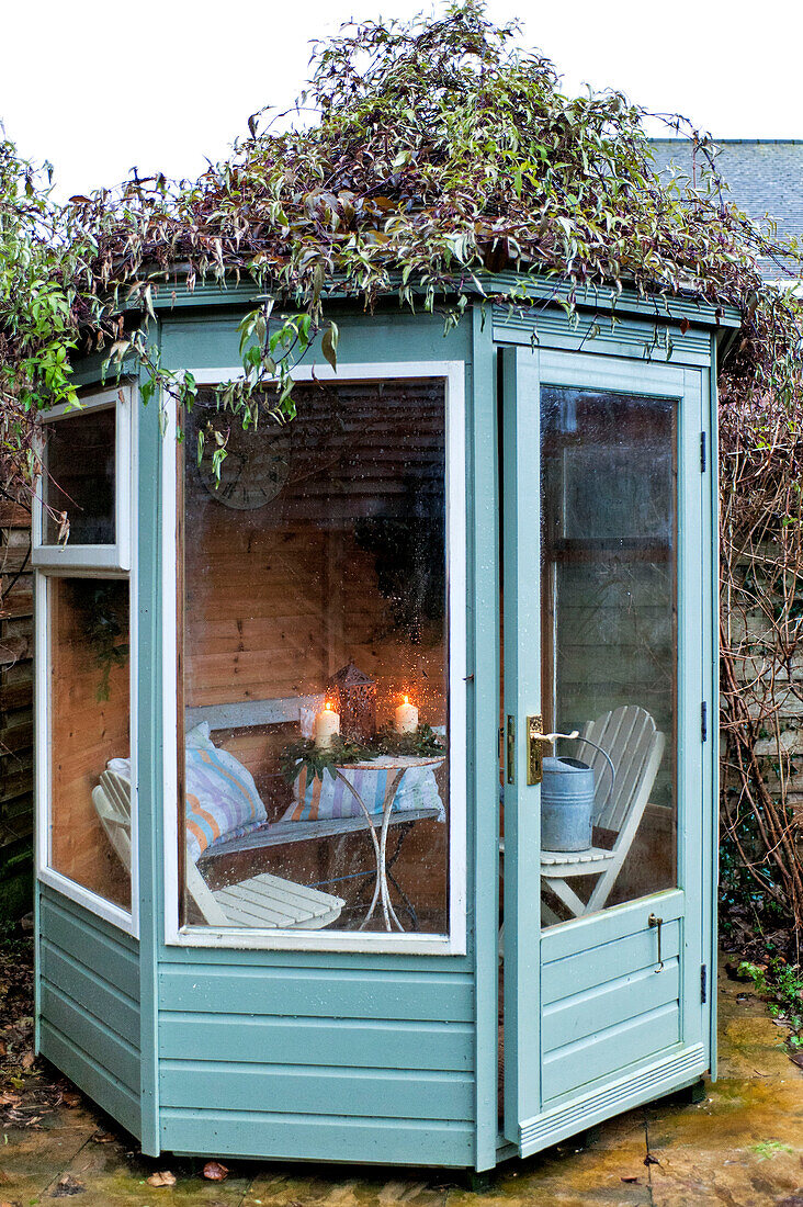 Summer house in winter, Walberton, West Sussex, England, UK