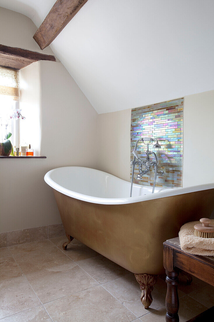 Freestanding bath in Cotswolds home UK