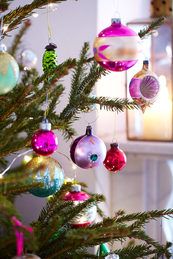 Christmas Tree Detail with baubles