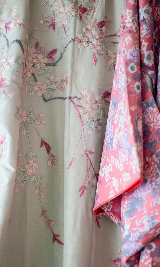 Embroidered vintage kimono