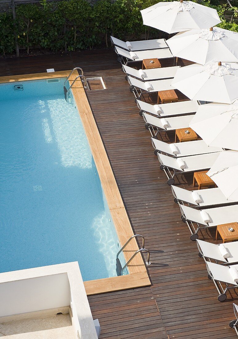 Swimmingpool im Hotel Casa Angelina (Praiano, Italien)