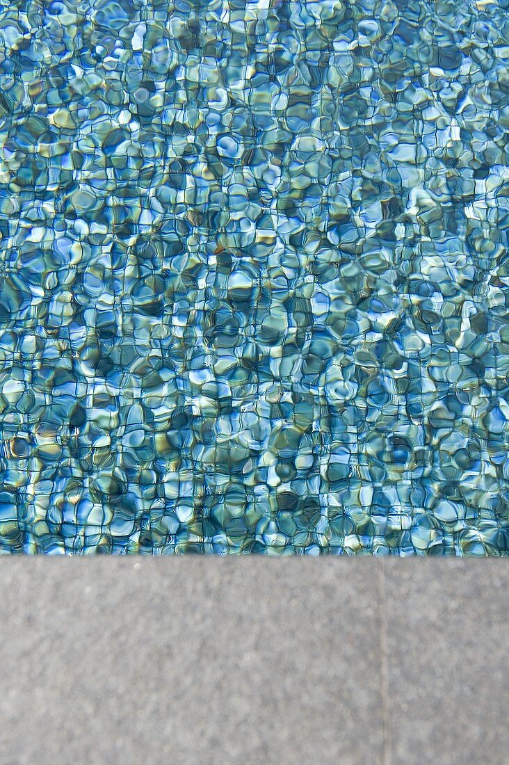 Swimming pool with mosaic floor (detail)