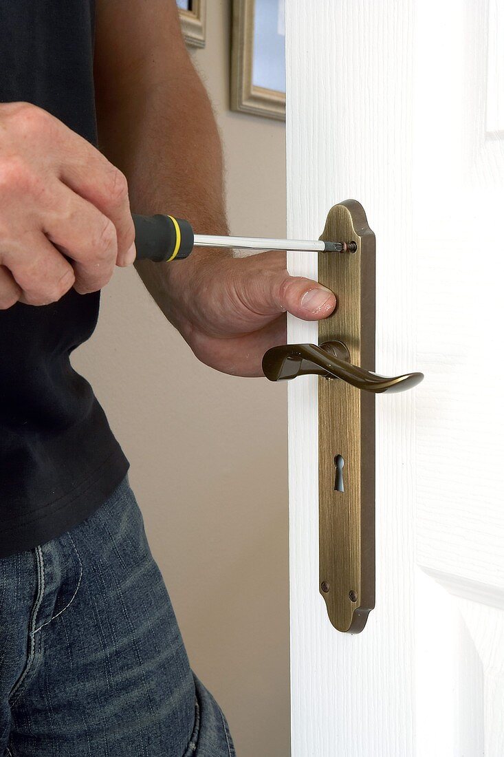 Attaching a door handle
