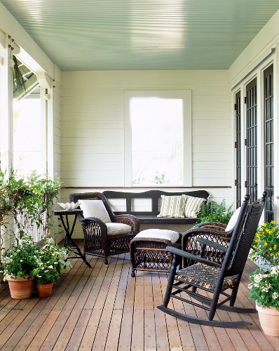 Korbmöbel Bilder – Interior Design-Fotos kaufen living4media